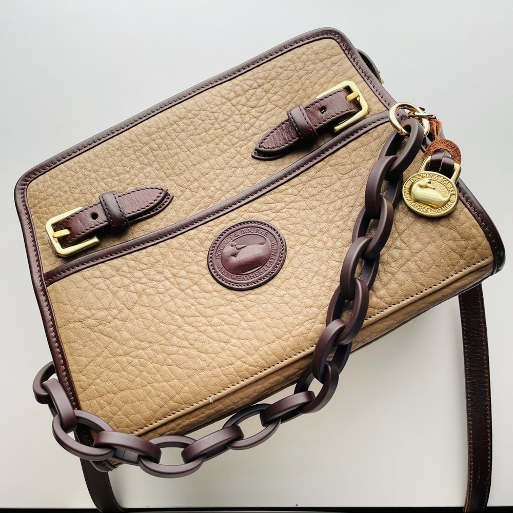 Dooney & Bourke Tan and Brown Leather Bag